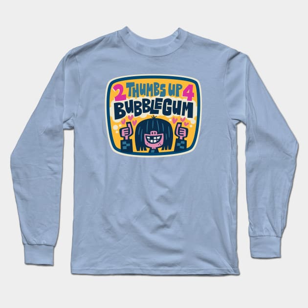 2 Thumbs Up 4 Bubblegum Long Sleeve T-Shirt by Jon Kelly Green Shop